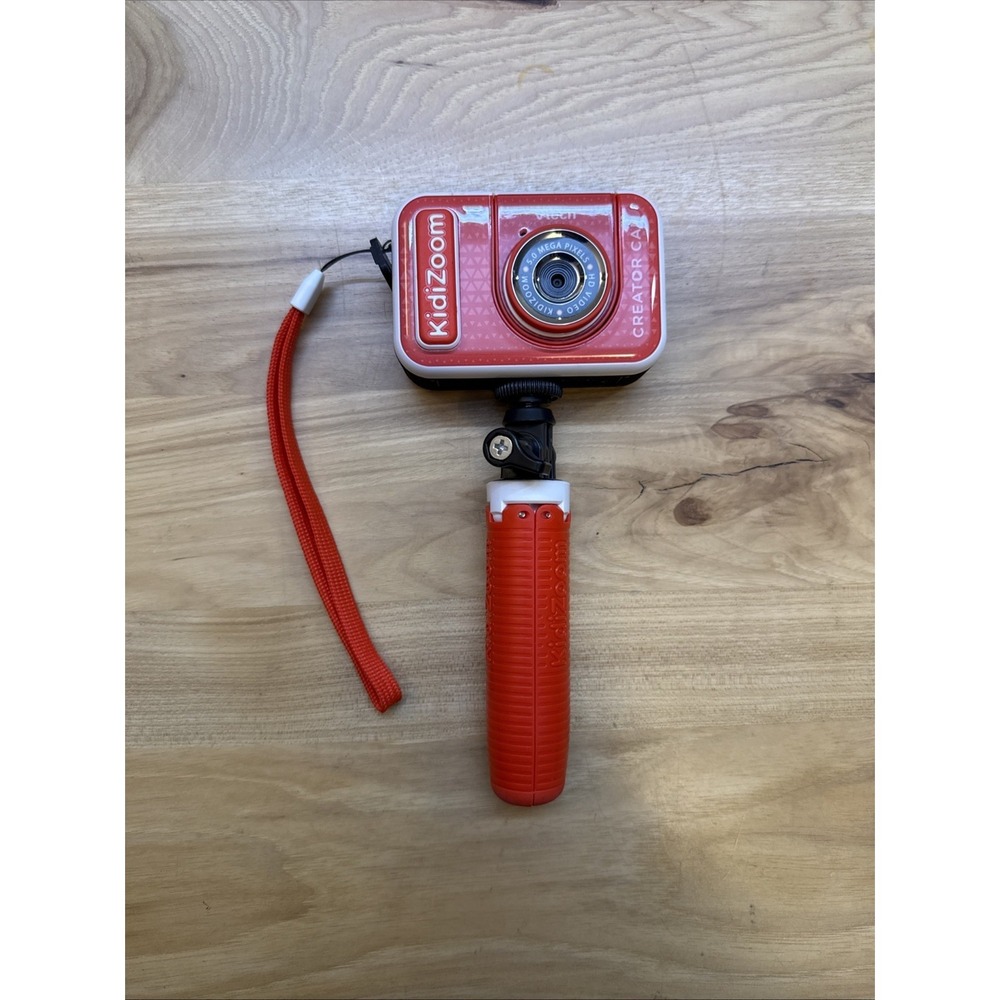 VTech KidiZoom Creator Cam HD Video Camera for Kids Red with Stand - Working